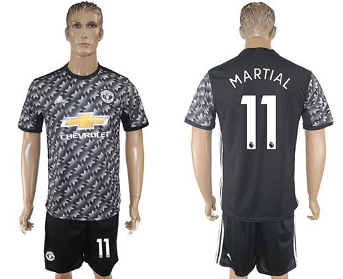 Manchester United #11 Martial Black Soccer Club Jersey